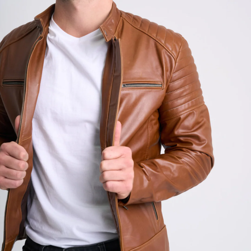 BlackVolt™– Chaqueta de Cuero Premium para Hombre