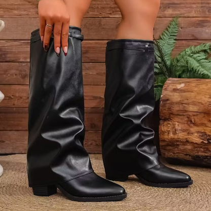 Lucia | Botas de Tacón Ancho y Estilo Elegante