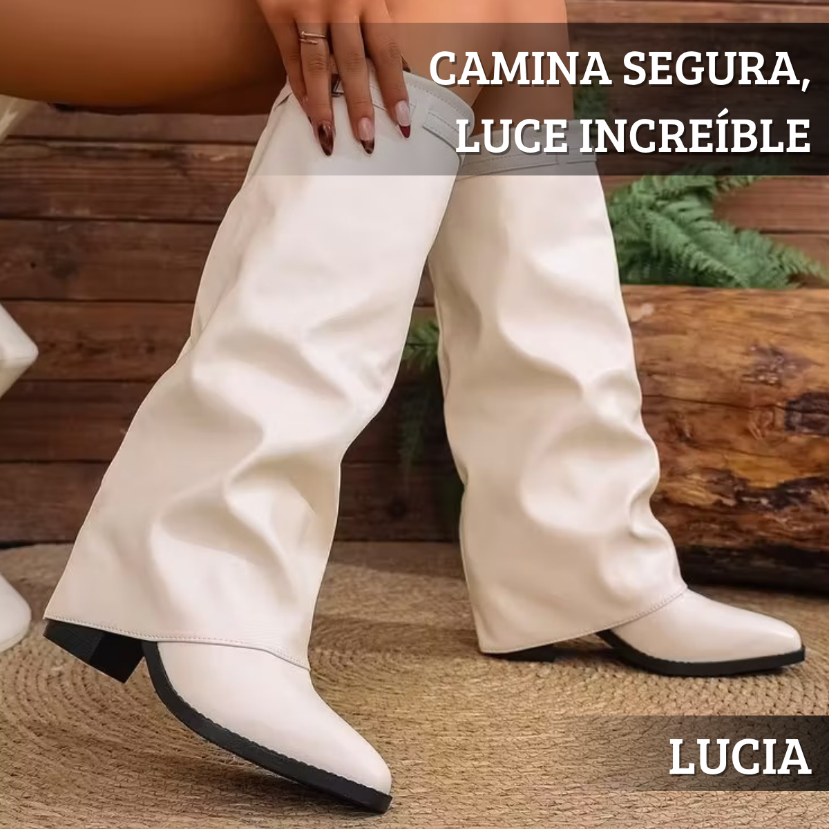 Lucia | Botas de Tacón Ancho y Estilo Elegante