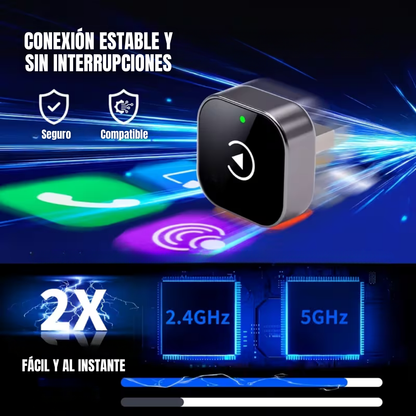 Drive Link: Adaptador Inalámbrico para CarPlay/Android Auto