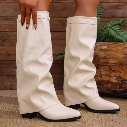 Lucia | Botas de Tacón Ancho y Estilo Elegante
