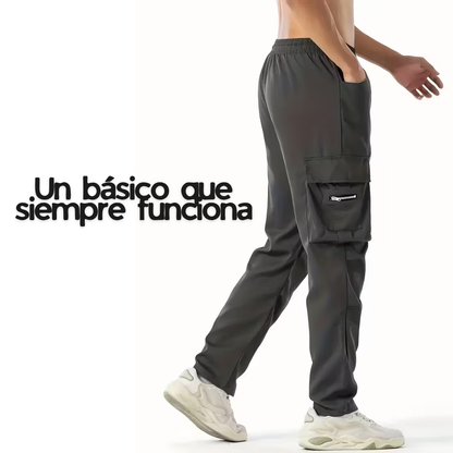 FlexCargo™ – Pantalón Cargo Elástico de Hombre