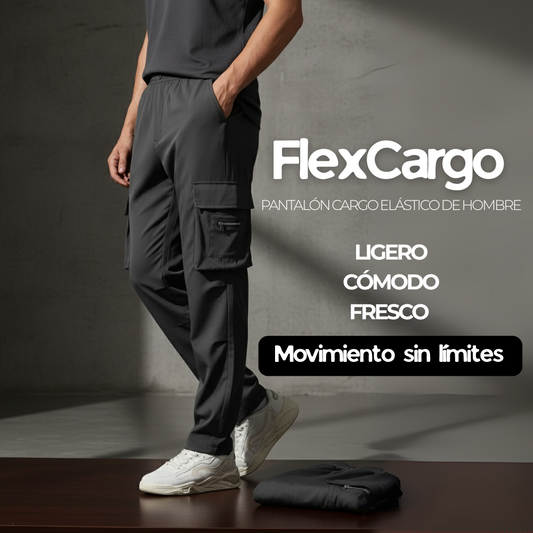 FlexCargo™ – Pantalón Cargo Elástico de Hombre