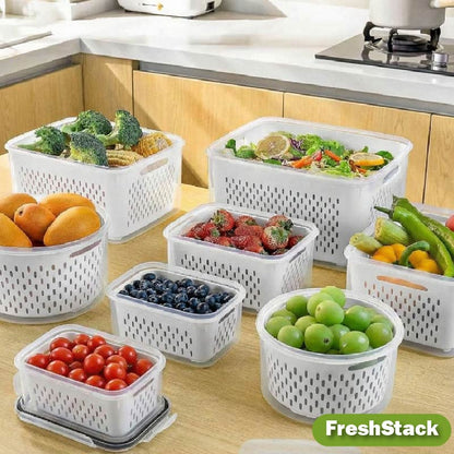 FreshStack - Pack de 5 recipientes