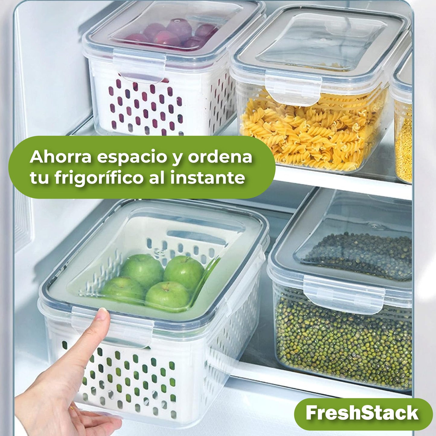 FreshStack - Pack de 5 recipientes