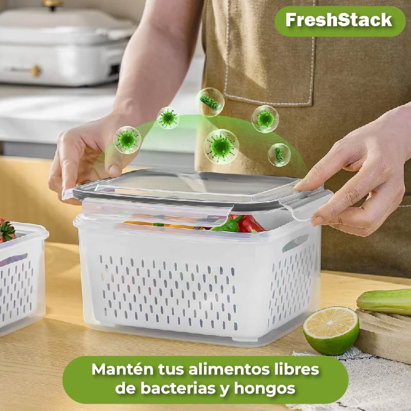 FreshStack - Pack de 5 recipientes