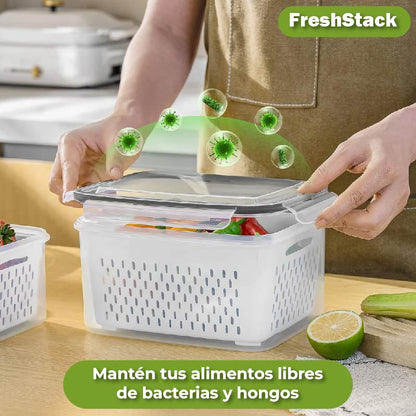 FreshStack - Pack de 5 recipientes