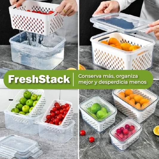 FreshStack - Pack de 5 recipientes