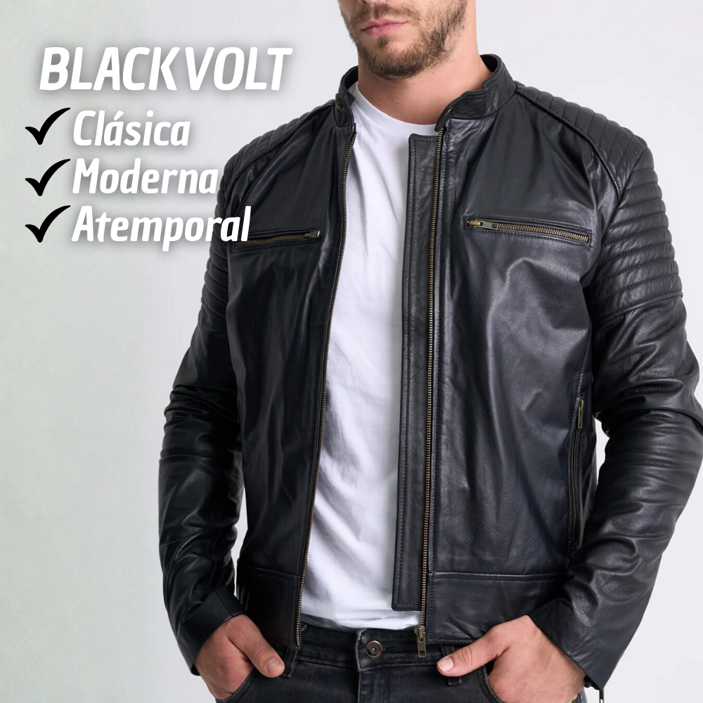 BlackVolt™– Chaqueta de Cuero Premium para Hombre