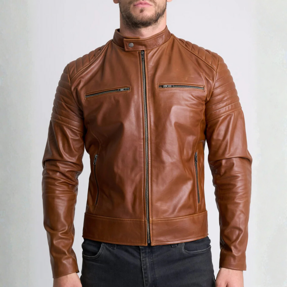 BlackVolt™– Chaqueta de Cuero Premium para Hombre