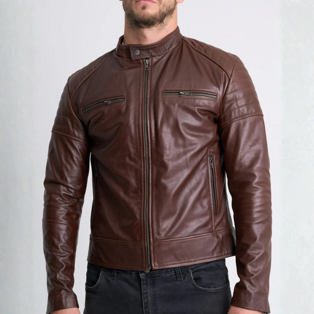 BlackVolt™– Chaqueta de Cuero Premium para Hombre